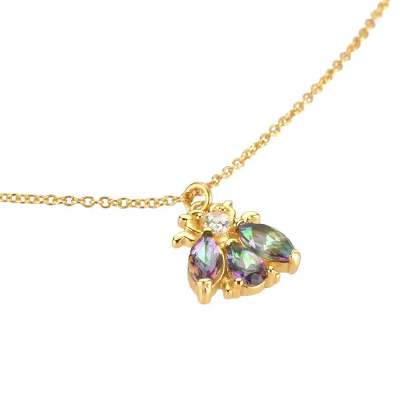 bee necklace gold