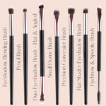 Vegan Makeup Eye Set- Sophistication. Sustainable Wood and Rose Gold Makeup Brushes Hurtig Lane