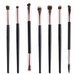 Vegan Makeup Eye Set- Sophistication. Sustainable Wood and Rose Gold Makeup Brushes Hurtig Lane