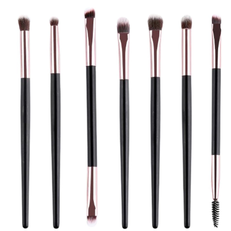 Vegan Makeup Eye Set- Sophistication. Sustainable Wood and Rose Gold Makeup Brushes Hurtig Lane