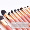 Vegan Makeup Brushes Eye Set- Glamour. Sustainable Wood & Bronze Makeup Brushes Hurtig Lane