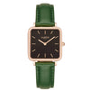 Neliö Square Vegan Leather Rose Gold/Black/Chestnut Watch Hurtig Lane Vegan Watches