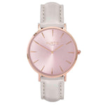 hurtig lane- Vegan leather watch Rose gold and grey - vegane uhren