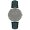 Hymnal Vegan Suede Watch Silver, Grey & Coral - Hurtig Lane - sustainable- vegan-ethical- cruelty free