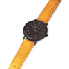 Moderno Vegan Suede All Black/Mustard Watch Hurtig Lane Vegan Watches