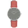 Hymnal Vegan Suede Watch Silver, Grey & Duck Egg - Hurtig Lane - sustainable- vegan-ethical- cruelty free