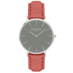 Hymnal Vegan Suede Watch Silver, Grey & Camel - Hurtig Lane - sustainable- vegan-ethical- cruelty free