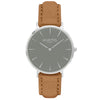 Hymnal Vegan Suede Watch Silver, Grey & Duck Egg - Hurtig Lane - sustainable- vegan-ethical- cruelty free