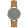 Hymnal Vegan Suede Watch Silver, Grey & Berry - Hurtig Lane - sustainable- vegan-ethical- cruelty free