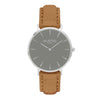 Hymnal Vegan Suede Watch Silver, Grey & Duck Egg - Hurtig Lane - sustainable- vegan-ethical- cruelty free