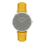 Hymnal Vegan Suede Watch Silver, Grey & Duck Egg - Hurtig Lane - sustainable- vegan-ethical- cruelty free