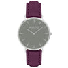 Hymnal Vegan Suede Watch Silver, Grey & Camel - Hurtig Lane - sustainable- vegan-ethical- cruelty free