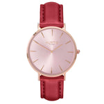 Mykonos Vegan Leather All Rose & Coral Watch Hurtig Lane Vegan Watches