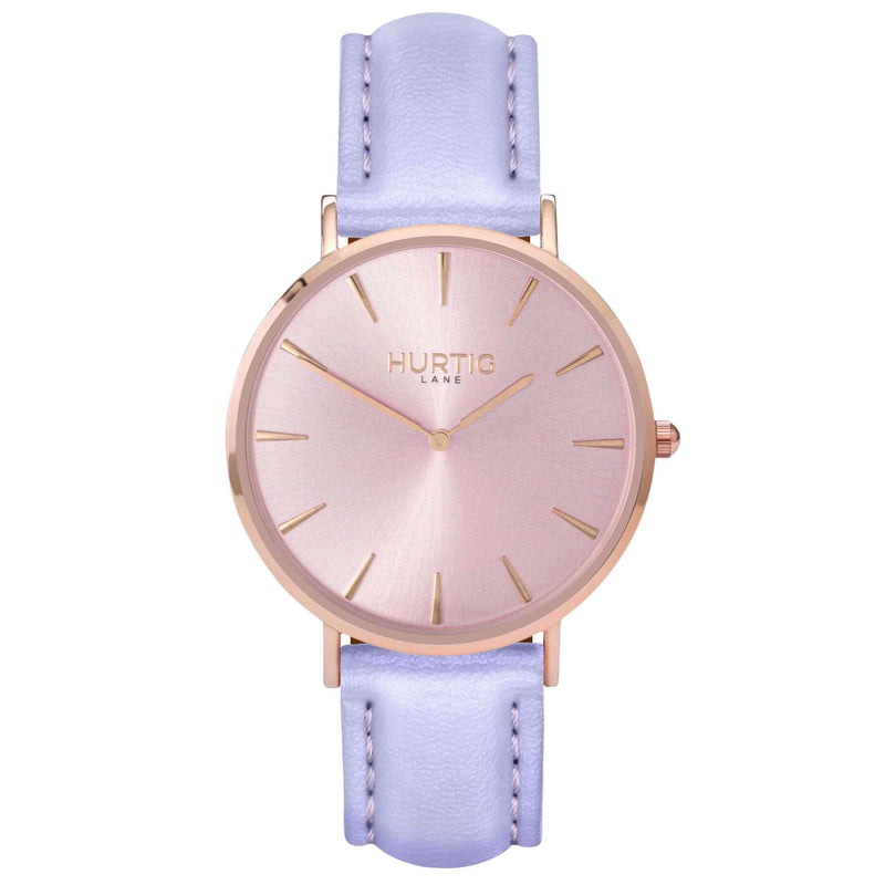 Mykonos Vegan Leather Watch All Rose & Cherry Red Watch Hurtig Lane Vegan Watches