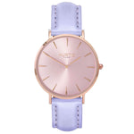 Mykonos Vegan Leather All Rose & Chestnut Watch Hurtig Lane Vegan Watches