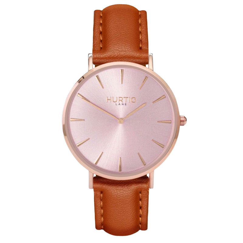 Mykonos Vegan Leather All Rose/Cloud Watch Hurtig Lane Vegan Watches