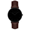 hurtig lane vegan watch black and chestnut- vegane uhr