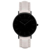 Mykonos Vegan Leather Watch All Black & Grey Watch Hurtig Lane Vegan Watches