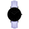 hurtig lane vegan watch black and lilac- vegane uhr