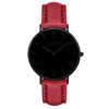 hurtig lane vegan watch black and red- vegane uhr