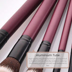 Full Vegan Makeup Brush Set- Sustainable Wood Purple and Black Makeup Brushes Hurtig Lane