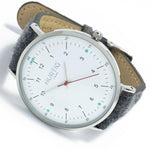 Moderno Vegan Tweed Silver/White/Grey - hurtig-lane-vegan-watches