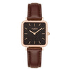 Neliö Square Vegan Leather Rose Gold/Black/Tan Watch Hurtig Lane Vegan Watches