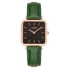 Neliö Square Vegan Leather Rose Gold/Black/Green Watch Hurtig Lane Vegan Watches