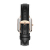 Neliö Square Vegan Leather Rose Gold/Black/Black Watch Hurtig Lane Vegan Watches