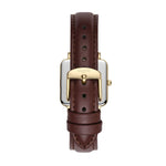 Neliö Square Vegan Leather Gold/Black/Chestnut Watch Hurtig Lane Vegan Watches