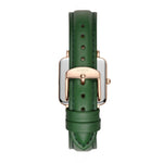 Neliö Square Vegan Leather Rose Gold/Black/Green Watch Hurtig Lane Vegan Watches