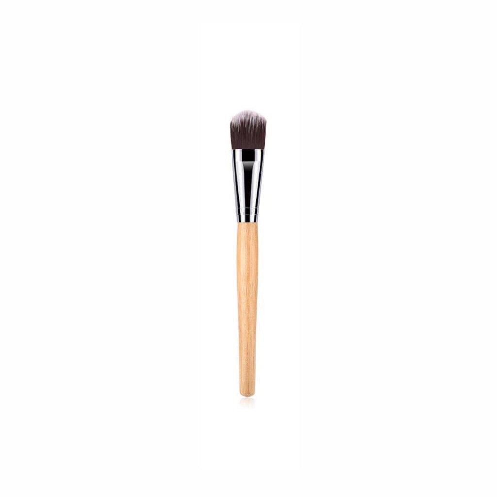 Vegan Foundation Makeup Brush- Bamboo and Silver Makeup Brushes Hurtig Lane