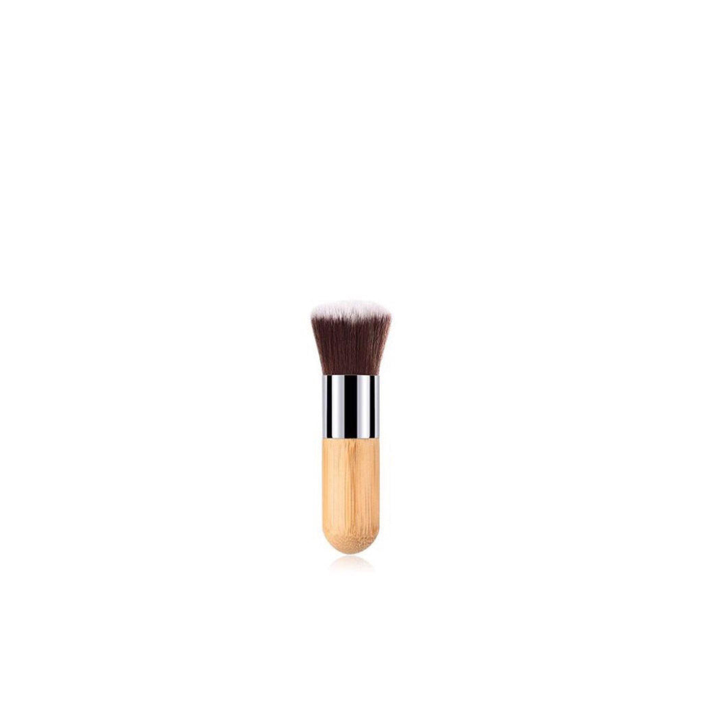 Vegan Mini Foundation Makeup Brush- Bamboo and Silver Makeup Brushes Hurtig Lane