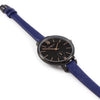 Amalfi Petite Vegan Leather Black/Black/Marine Blue Watch Hurtig Lane Vegan Watches