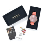 Mykonos Vegan Leather All Rose/Coral Watch Hurtig Lane Vegan Watches