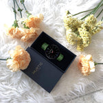 vegan watch gift set black and green