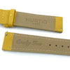 vegan suede watch strap in yellow. cruelty free 