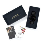 vegan watch black gift set 