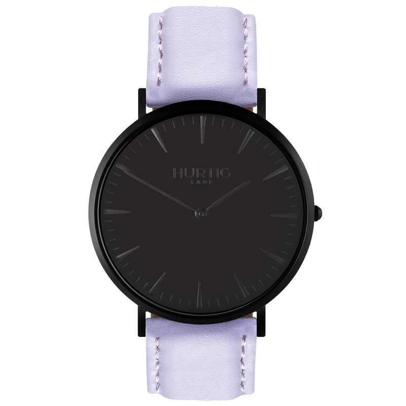 Mykonos Vegan Leather All Black/Black - hurtig-lane-vegan-watches