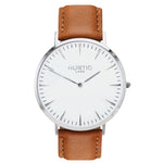 Mykonos Vegan Leather Silver/White/Tan - hurtig-lane-vegan-watches