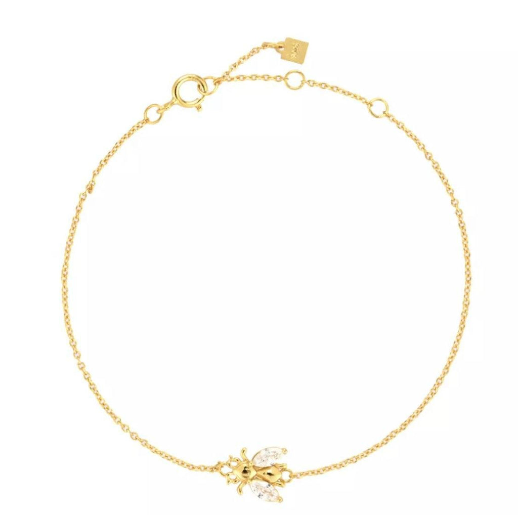 Bee Lovely Brilliance Gold Bracelet Jewellery Hurtig Lane Vegan Watches