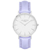 hurtig lane vegan watch silver, white and lilac- vegane uhr