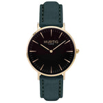 Hymnal Vegan Watch Tweed Gold, Black & Camel Brown Watch Hurtig Lane Vegan Watches