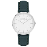 Hymnal Vegan Suede Watch Silver, White & Mustard Watch Hurtig Lane Vegan Watches