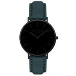 Hymnal Vegan Suede Watch All Black & Coral - Hurtig Lane - sustainable- vegan-ethical- cruelty free