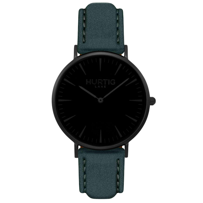 Hymnal Vegan Suede Watch All Black & Camel - Hurtig Lane - sustainable- vegan-ethical- cruelty free