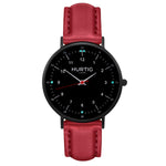 Moderna Vegan Leather Watch All Black & Mint Watch Hurtig Lane Vegan Watches