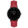 Moderno Vegan Leather Watch All Black & Mint Watch Hurtig Lane Vegan Watches