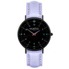 Moderna Vegan Leather Watch All Black & Cherry Red Watch Hurtig Lane Vegan Watches