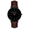 Moderno Vegan Leather Watch All Black & Red Watch Hurtig Lane Vegan Watches